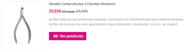 Alicates Cortacuticulas 3 Claveles Mod12110