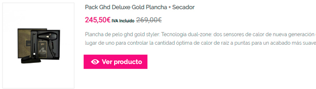 Pack Ghd Deluxe Gold Plancha + Secador