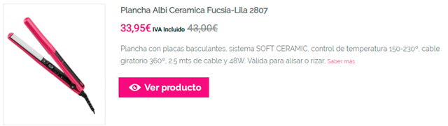 Plancha Albi Ceramica Fucsia-Lila 2807