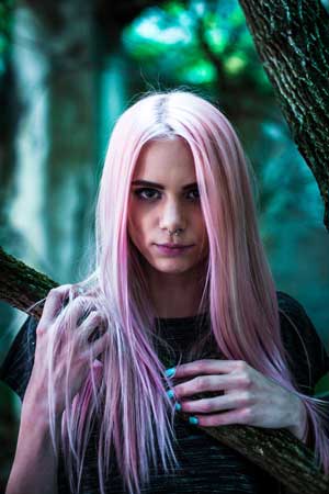 pelo rosa para festivales